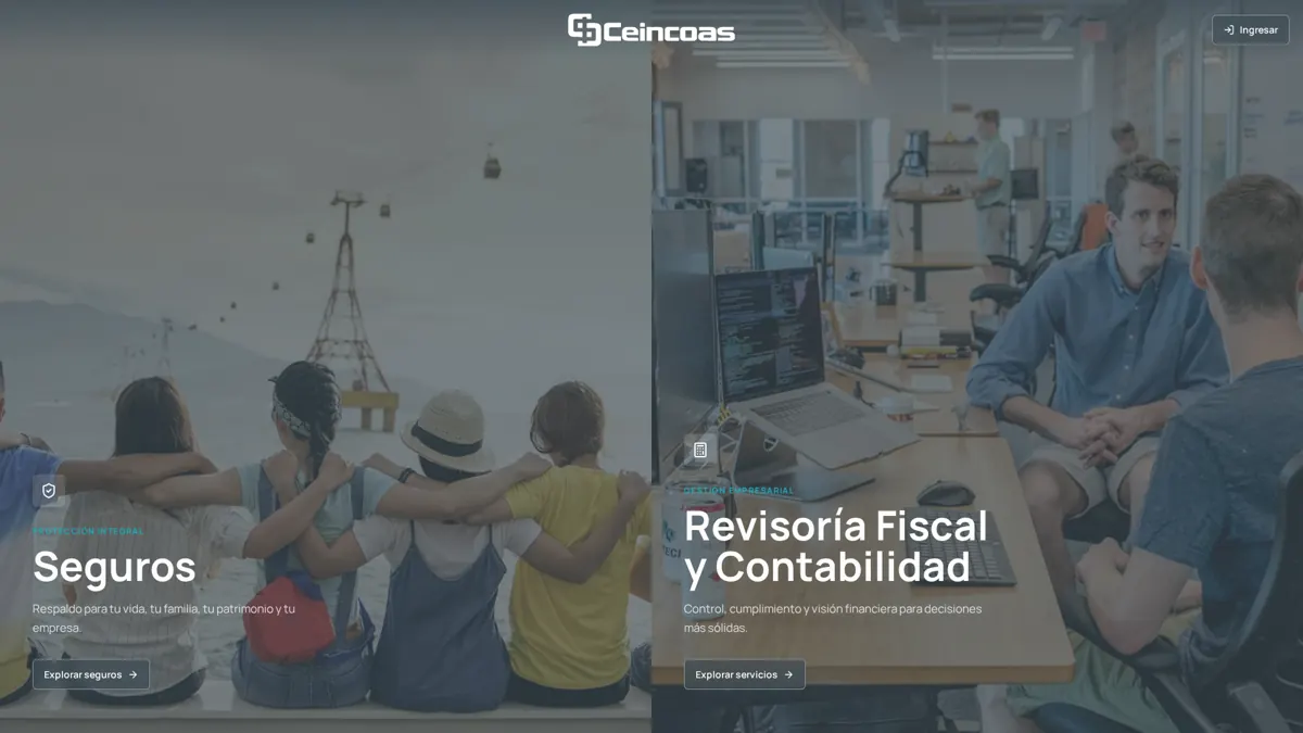 Captura del proyecto Ceincoas Connect: Portal profesional