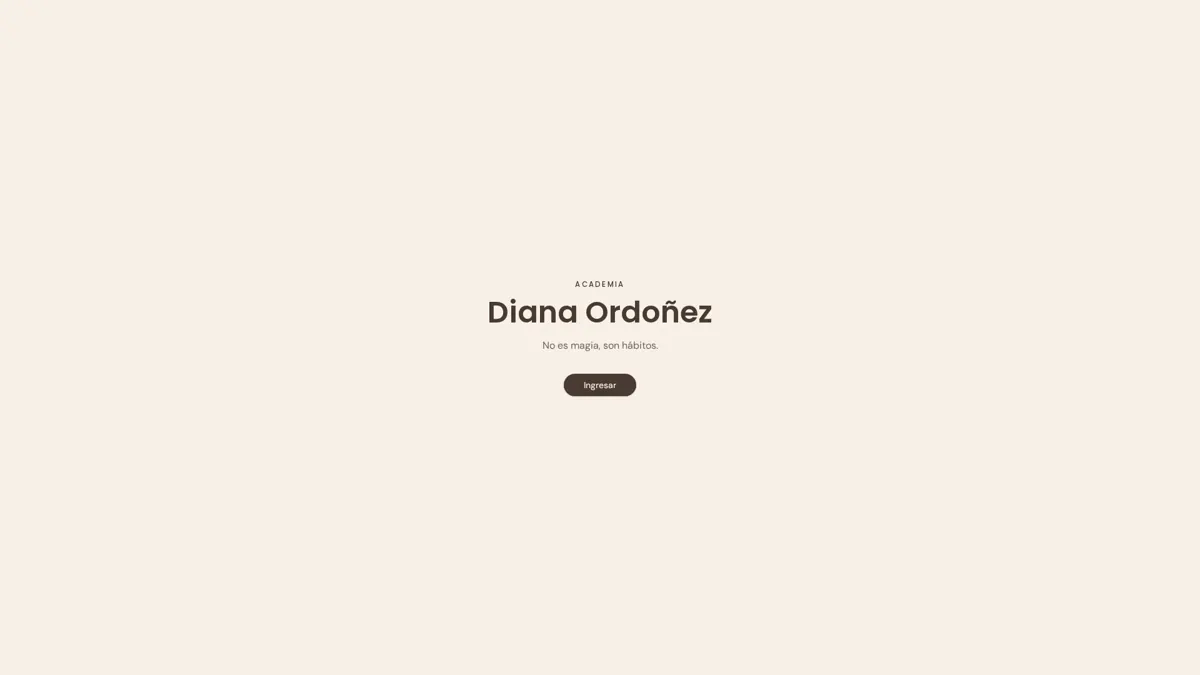 Captura del proyecto Diana Ordoñez: Academia online