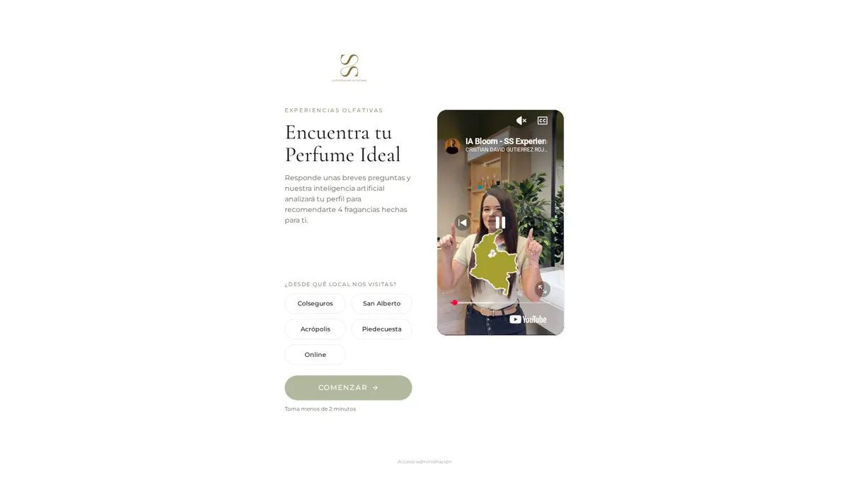 Captura del proyecto SS Blooming: Recomendador con IA